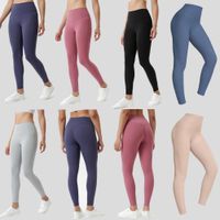 Wholesale lulu Yoga pants Women LU pant running leggings High Waist womens legging Sports Gym Wear Elastic Fitness Lady Outdoor Sport for woman Solid Color clothing Outwear