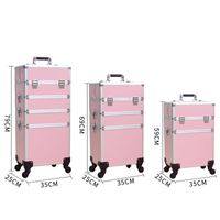 Wholesale Trolley Cosmetic Case Profession Suitcase Makeup Woman Luggage Travel Beauty Box Wheels Nails Rolling Toolbox Foldable Bags Cases