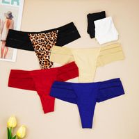 Wholesale Women s Panties Underwear Sexy Lingerie G String Tulle Fabric Soid Color Seamless Transparent T Back Low Rise Briefs Thongs