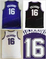 Wholesale Vintage Peja Stojakovic Jerseys Uniforms For Sport Fans Shirt Rev New Material Team Away Purple Black White Stitched