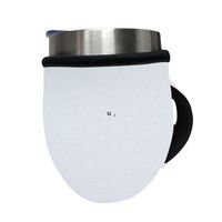 Wholesale Drinkware Handles Sublimation Blank White Reusable Neoprene Insulated Sleeves Cover With Handle For oz Stemless Wine Glass RRF12481