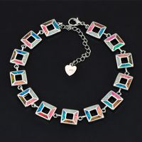 Wholesale Retail Fashion Fine Multi Fire Opal Bracelet Sterling Sliver Jewelry For Women BNT16060201 Link Chain