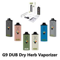 Wholesale DUB Dry Herb Vaporizer starter Kit G9 vaping device Vape pens E cigarette Kits Battery mah Type C USB Cable Hapticfeedback with Packing Tool Gift box