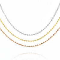 Wholesale 18k stainls steel gold filled ball chain necklace