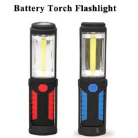 Wholesale Portable LED Torch Work Stand Light COB Lamps Magnetic Battery Powered HOOK Outdoors Camping Sport Flashlights Torches