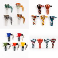 Wholesale Newest style mm bowl and mm glass bowl Male Joint Handle Beautiful Slide bowl piece smoking Accessories For Bongs Water Pipes