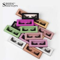 Wholesale False Eyelashes SHIDISHANGPIN Pair D Faux Mink Lashes Handmade Multilayer Natural Thick Lifting Stage Daily Dating Using For Makeup