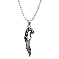 Wholesale Pendant Necklaces Dagger Necklace For Men Women Stainless Steel Black Kpop Punk Gothic Anime Hip Hop Edgy Goth Knife Teen E Boys