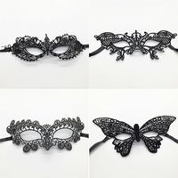 Wholesale NEWWomen Masquerade Black Lace Mask Veil Queen Eye Mask Halloween Mardi Gras Party for Sexy Lady Girl GWE10670