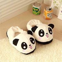 Wholesale THINKTHENDO Cute Panda Eyes Women Cute Slippers Lovely Cartoon Indoor Home Soft Shoes