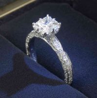 Wholesale ring Victoria Princess CT Jewelry Silver White Topaz Simulated Diamond Wedding Custom Rings Women Gift Size