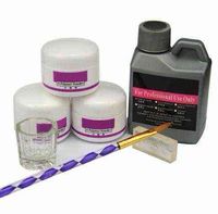 Wholesale 7 set Acrylic Powder Acrylic Nail Kit Crystal Polymer Acrylic For Set For Manicure Need Uv Lamp Nail Art Brush