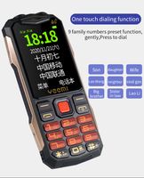 Wholesale Unlocked Outdoor Rugged Cell Phone quot HD Screen GSM Mobile Dual SIM Card SOS Flashlight Long Standby Loud Speaker Big letters For Old Men CellPhone