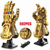 Wholesale Classic children s film superhero glov led gem building blocks toy assembly Christmas and birthday gifts novelty in