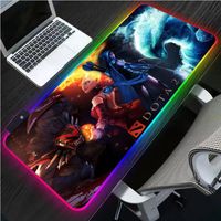 Wholesale Mouse Pads Wrist Rests DOTA2 RGB Shadow Magic Gamer Athletic Mousepad LED USB Oversized Thickened Key Edge Office Computer Turret Keyboard