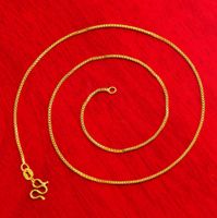 Wholesale Copper plated K Gold Plated women s necklace water wave chain snake bone chain brass gold plated fine box chain