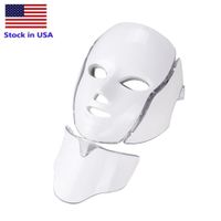 Wholesale Stock in USA Color LED Light Therapy Face Beauty Machine Facial Neck Mask Wrinkle Removal With Microcurrent For Skin Whitening Device