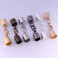 Wholesale 10pcs Leather Cords Bracelet Lobster Clasps Hooks Connectors Leather Rope Clasp For Bracelet Necklace make DIY Jewelry Making T2