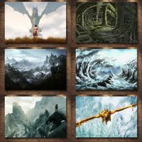 Wholesale Paintings Game Skyrim The Elder Scrolls A Variety Of High definition D Posters Printed Canvas Home Hall Wall Decoration
