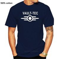Wholesale Men s T Shirts Tops Arrival Vault Tec Logo Gaming Video Game Fallout Tees Men Creative Classic Apparel Tee