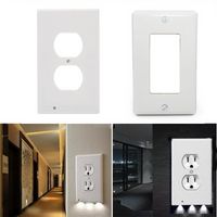 Wholesale High Quality Durable Convenient Outlet Cover Duplex Wall Plate LED Night Light Cover Ambient Light Sensor For Hallway Bedroom
