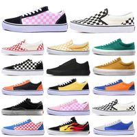 Wholesale Newest Excellent Van Old Skool Canvas Shoes Men Women Running Sneakers Fear of God White Black Red Slip on Skateboard Sports Chaussures