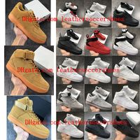 Wholesale Men running shoes Leather Lace Up Sneakers White Black women Without Box