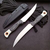 Wholesale High Quality Survival Straight Hunting Knife S45VN Satin Blade Full Tang G10 Handle Fixed Blades Knives With Kydex