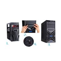 Wholesale Fans Coolings inch PC HDD Channel Speed Fan Controller With Blue Red LED Front Panel For Computer
