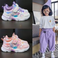 Wholesale 2021 autumn and winter new children s sports shoes girls cartoon Princess fashion daddy leisure running