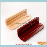 Wholesale Wrap Event Festive Party Supplies Home Gardensingle Pen High Quality Wood Pencil Cases Empty Natural Wooden Gift Boxes Drop Delivery