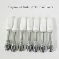 Wholesale T Dose Carts Vape Cartridges Packaging ml ml White Ceramic Tips Glass Tank Ceramic Coil Empty Vapes Pen Strains with Display box
