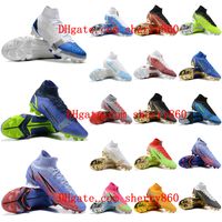 Wholesale Superfly VIII Elite FG Soccer Shoes XIV CR7 KM Flames Recharge New Season Dragonfly Ronaldo PACK Mens Cleats High Football Boots