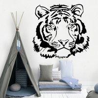 Wholesale Wall Stickers Zoo School Classroom Art Adornment Tiger Nursery Sticker Kids Playing Room Home Decor Animal Decals