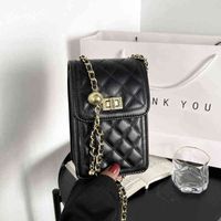 Wholesale Batch of textured small bags women s new trend textured ins mobile phone bag Single Shoulder Messenger chain bag H1204