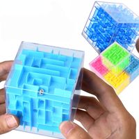 Wholesale 3D Cube Transparent Six sided Puzzle Speed Cube Rolling Ball Game Toys for Children Educational Party Favor
