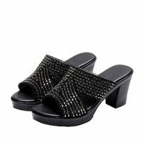 Wholesale Vintage Women Sandals Summer Womens Open Toe Shoes Wedge Thick Soled Slippers High Heels Fish Mouth Sandals g4 t85d