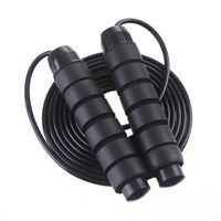 Wholesale Jump Ropes Fitness Rope Thicken Rubber Wire Comfortable Handle Jumping Workout For Women Men Exercise Black