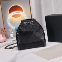 Wholesale 5A top quality women handbags clutch Bucket backpack bag fashion Designers Bags gold chain bag cowhide leather wallet classic black purse