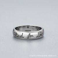 Wholesale Ring Two G santique Thai sier blind for love silver jewelry