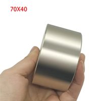 Wholesale 1pc Round Block Magnet x40mm N52 Super Strong Neodymium Magnet Rare Earth Welding Search Powerful Permanent Gallium Metal