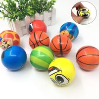 Wholesale 6 cm Anti Stress Balls Squeeze Toy Funny Smiley Face Grimace Basketball Doll Soft Foam PU Vent Ball Decompression Gift for Kids Children