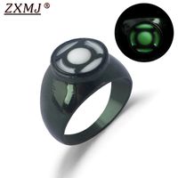 Wholesale Love Ring Zxmj Dc Comics Green Lantern Hot Superhero Bague s Finger for Men Women Charm Jewelry Gift