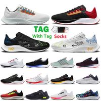 Wholesale 2022 Fashion Zoom Pegasus Running Shoes Women Mens Trainers Fly Knit Turbo Rawdacious Graffiti White Black Grey Chile Red Hyper Pink LE Greedy Sneakers