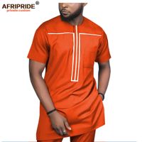 Wholesale African Clothing for Men Tracksuit Dashiki Shirts and Print Pants Traditional Set Outfits Wear Sweatsuit AFRIPRIDE A1916051