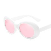 Wholesale Kurt Cobain Sunglasses Women Men Vintage Retro Oval Sun Glasses Pink White Red Black Sunglass Clout Goggles Shades UV400 Oculos AY89