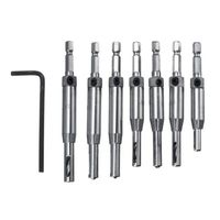 Wholesale Professional Drill Bits Center Bit Door And Window Self Centering Hinge Hole Opener Woodworking Puncher Tool Hex Shank Kit