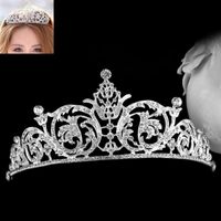 Wholesale Bridal Austrian Rhinestone Tiara Wedding Crown Veil Headband Hair Accessories Clips Barrettes