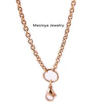 Wholesale 10pcs Rose Gold18 mm Wire mm Width Stainless Steel Flat Cable Oval Chain For Floating Charm Glass Locket Chains