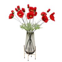 Wholesale Decorative Flowers Wreaths Poppy Fake Bouquet Party Home Artificial House Supplies Decoration Wedding High Quality